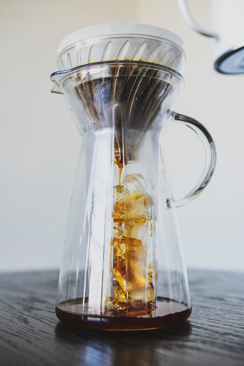V60 Hot and Iced Glass Coffee Maker Ethnos Coffee Roasters